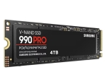 Твърд диск Samsung SSD 990 PRO 4TB PCIe 4.0 NVMe 2.0 M.2 V-NAND 3-bit MLC, 256-bit Encryption, Read 7450 MB/s Write 6900 MB/s