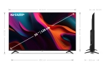 Телевизор Sharp 50GL4260E, 50" LED  Google TV, 4K Ultra HD 3840x2160 Frameless, AQUOS, 1 000 000:1, DVB-T/T2/C/S/S2, Active Motion 1000, HDR10, Dolby Atmos, Dolby Vision, Google Assistant, Chromecast Built-in, HDMI 2.1 with eARC, 3.5mm Headphone jack / li