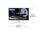 Монитор BenQ MOBIUZ EX271, 27", IPS, 180Hz, 1ms, 1920x1080 FHD, HDR400, Gaming Monitor, Color Vibrance, Light Tuner, FreeSync, Compatible with all Console (PS5 Xbox Switch Steam Deck), B.I.+, LBL, 400 nits, 1000:1, HDMI, DP, Speaker 2.5W x2,  6kg. WHITE