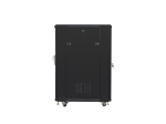 Комуникационен шкаф Lanberg rack cabinet 19" free-standing 22U/600x800 (flat pack) with mesh door black