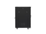 Комуникационен шкаф Lanberg rack cabinet 19" free-standing 22U/600x800 (flat pack) with mesh door black