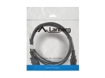 Кабел Lanberg extension power supply cable IEC 320 C13 ->  C14 1.8m, black
