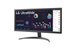 Монитор LG 26WQ500-B, 25.7" UltraWide AG, IPS Panel, 1ms MBR, 5ms, CR 1000:1, 250 cd/m2, 21:9, 2560x1080, HDR 10, sRGB over 99% , AMD FreeSync, 75Hz, Reader Mode, HDMI, Headphone Out, Tilt, Headphone Out, Black