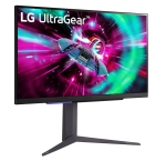 Монитор LG 27GR93U-B, 27", UltraGear IPS 1ms, AG, UHD 4K (3840x2160), 144Hz, HDR 400, 1000:1, 400cd/m2, DCI-P3 95%, USB3.0 (1up/2down), VRR, AMD Free-sync, NVIDIA G-Sync, HDMI, DisplayPort, Height Adjustable, Pivot, Tilt, Headphone Out, Black