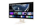 Монитор LG 27SR50F-W, 27" IPS Smart webOS23, Anti-Glare, 5ms, 1000:1, 250cd/m, FHD 1920x1080, HDR 10, HDMI, USB, Wi-Fi B/in, Reader Mode, Speakers 5W x 2, Tilt, White