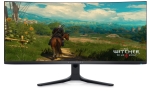 Монитор Dell Alienware AW3423DWF, 34" CURVED QD-OLED GAMING LED 21:9 AR, 0.1ms GtG, WQHD (3440x1440), 165Hz, 1000:1, 250 cd/m2, AMD FreeSync Premium, HDR 400, 99.3% DCI-P3 ,HDMI, DP, USB 3.2 Hub, PIP, PBP, ComfortView, Height Adjustable, Swivel, Tilt, Bla