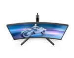 Монитор Philips Evnia 27M2C5200W, 27" Curved 1500R VA, 1920x1080@280Hz, 1ms GtG, 0.3ms MPRT, 300 cd/m2, 4000:1, Mega Infinity DCR, Adaptive sync, FlickerFree, LowBlue Mode, Tilt, Height Adjust, Swivel, 2x HDMI, DP
