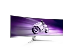 Монитор Philips 49M2C8900L, 48.9" QD-OLED Curved 1800R, 5120x1440@144Hz, 0.03 GtG, 1000cd m/2, 1.000.000:1, Mega Infinity DCR, Adaptive Sync, FlickerFree, Blue Light Soft., 7.5Wx4+DTS, Tilt, Height Adjust, Swivel, 2xHDMI, DP, USB hub
