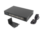 Комутатор Lanberg switch 24x 1GB poe+/2x GB 2x sfp rack 19" gigabit ethernet 250w