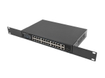 Комутатор Lanberg switch 24x 1GB poe+/2x GB 2x sfp rack 19" gigabit ethernet 250w