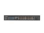 Комутатор Lanberg switch 16x 100mb poe+/2x 1GB/1x sfp unmanaged rack 10" & 19" gigabit ethernet 150w