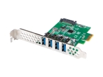 Мрежова карта Lanberg pci express x1 card->4x USB-A 3.1 gen1 low profile