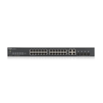 Комутатор ZyXEL GS1920-24v2, 28 Port Smart Managed Switch 24x Gigabit Copper and 4x Gigabit dual pers., hybird mode, standalone or NebulaFlex Cloud