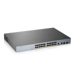 Комутатор ZyXEL GS1350-26HP, 26 Port managed CCTV PoE switch, long range, 375W
