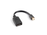 Адаптер Lanberg adapter display port mini (m) -> display port (f), 10cm cable, black