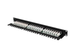 Пач панел Lanberg patch panel 24 port 1U 19" CAT.6a utp with cable organizer black