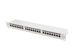 Пач панел Lanberg patch panel 24 port 1U 19" CAT.6a ftp with cable organizer shielded grey