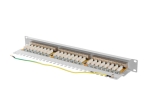 Пач панел Lanberg patch panel 24 port 1U 19" CAT.6a ftp with cable organizer shielded grey