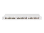 Пач панел Lanberg patch panel 24 port 1U 19" CAT.6a ftp with cable organizer shielded grey