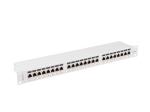 Пач панел Lanberg patch panel 24 port 1U 19" CAT.6a ftp with cable organizer shielded grey
