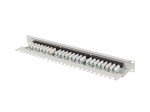 Пач панел Lanberg patch panel 24 port 1U 19" CAT.6 utp with cable organizer grey