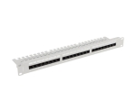 Пач панел Lanberg patch panel 24 port 1U 19" CAT.6 utp with cable organizer grey