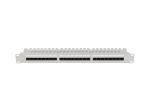 Пач панел Lanberg patch panel 24 port 1U 19" CAT.5e utp with cable organizer grey