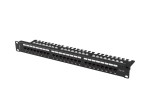 Пач панел Lanberg patch panel 24 port 1U 19" CAT.5e utp with cable organizer black