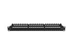 Пач панел Lanberg patch panel 24 port 1U 19" CAT.5e utp with cable organizer black
