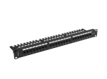 Пач панел Lanberg patch panel 24 port 1U 19" CAT.5e utp with cable organizer black