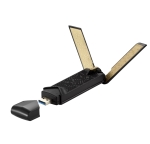 Адаптер Asus USB Adapter, USB-AX56, AX1800, Dual-Band, USB 3.2 Gen 1, OFDMA, MU-MIMO, 2x External antenna, Black