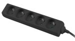 Разклонител Lanberg power strip 1.5m, 5 sockets, french quality-grade copper cable, black