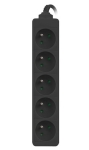 Разклонител Lanberg power strip 1.5m, 5 sockets, french quality-grade copper cable, black