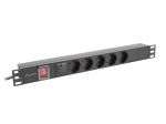 Разклонител Lanberg power distribution unit (pdu) 19" 1U 16a 2m 5x schuko outlets black