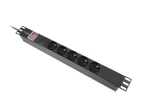 Разклонител Lanberg power distribution unit (pdu) 19" 1U 16a 2m 5x french outlets black