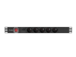 Разклонител Lanberg power distribution unit (pdu) 19" 1U 10a 2m 5x french outlets black c14