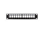 Пач панел Lanberg patch panel blank 12 port 1U with organizer for keystone modules black
