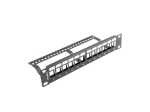 Пач панел Lanberg patch panel blank 12 port 1U with organizer for keystone modules black