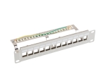 Пач панел Lanberg patch panel blank 12 port 1U 10" ftp for keystone modules grey v2