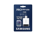 Памет Samsung 128GB SD Card PRO Ultimate with USB Reader, U3, V30 , Read 200MB/s - Write 130MB/s