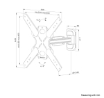 Стойка Neomounts LEVEL-850 Wall Mount (full motion, 2 pivots, VESA 400x400)
