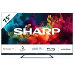Телевизор Sharp 75FQ5EM2, 75" QLED Google TV, 4K Ultra HD 144Hz Quantum Dot 3840x2160 Aluminium Slim Frameless, AQUOS AI UltraClear, AQUOS Smooth Motion 144Hz, Active Motion 1400, Light Sensor OPC, Hybrid HARMAN/KARDON Speaker System, Dolby Vision IQ, Dol